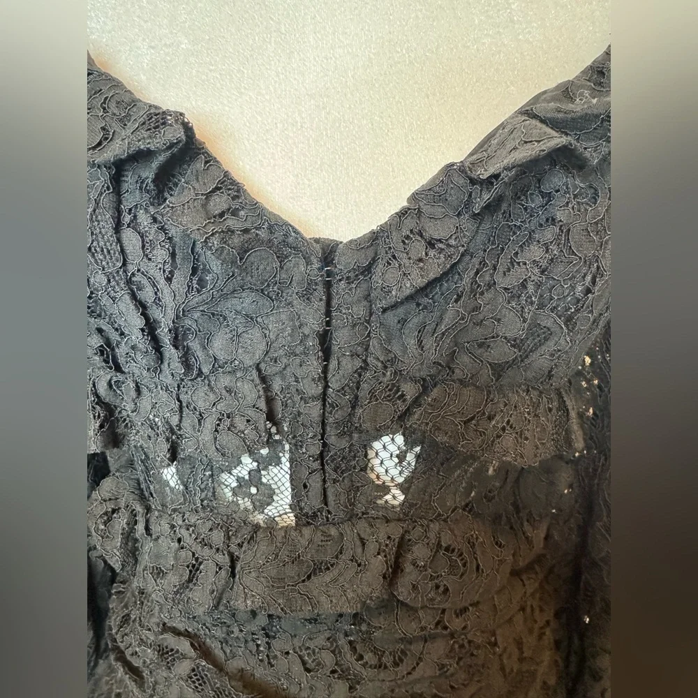 NWT ASTR the Label Womens Lace Mini Cocktail and Party Dress Black Size S - Picture 4 of 7